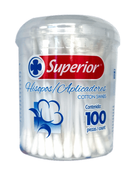 Hisopo blanco tarro x 100u’ Superior