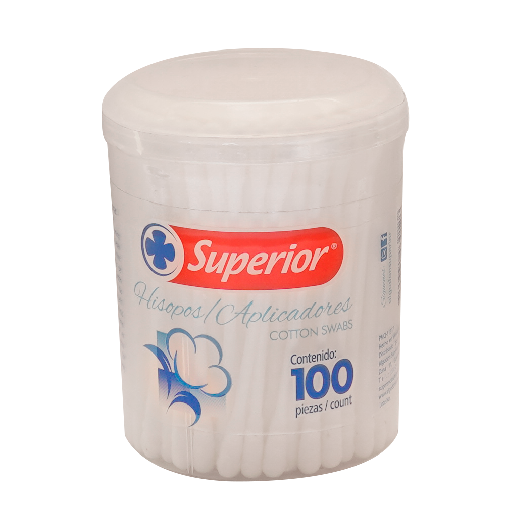 HISOPOS SUPERIOR TARRO 100’u Blanco