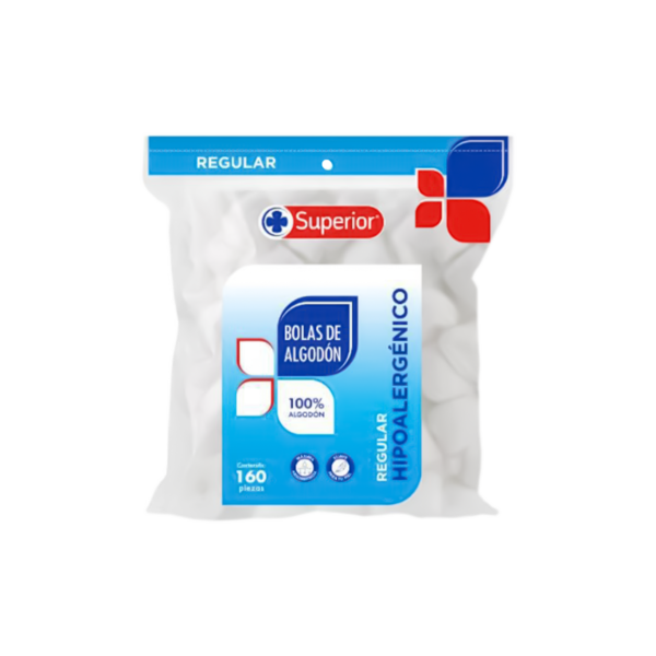 Algodón en bolitas regular bolsa x 160u’ Superior