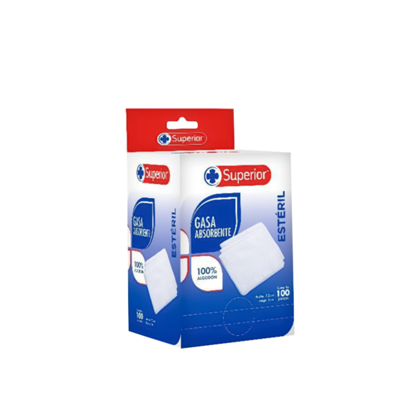 Compresa de gasa estéril 3″ x 3″ caja x 100u’ Superior