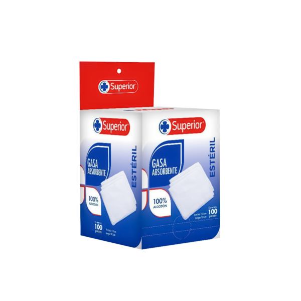Compresa de gasa estéril 4″ x 4″ caja x 100u’ Superior